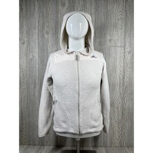 Denali White Fleece Full Zip Hooded Jacket Comfort Gift Daughter Mom Womens SZ S